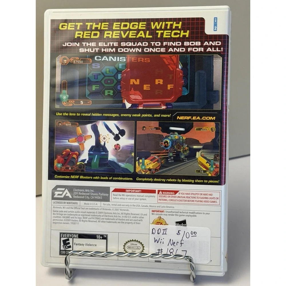Nerf N-Strike Elite (Nintendo Wii, 2009) CIB Complete